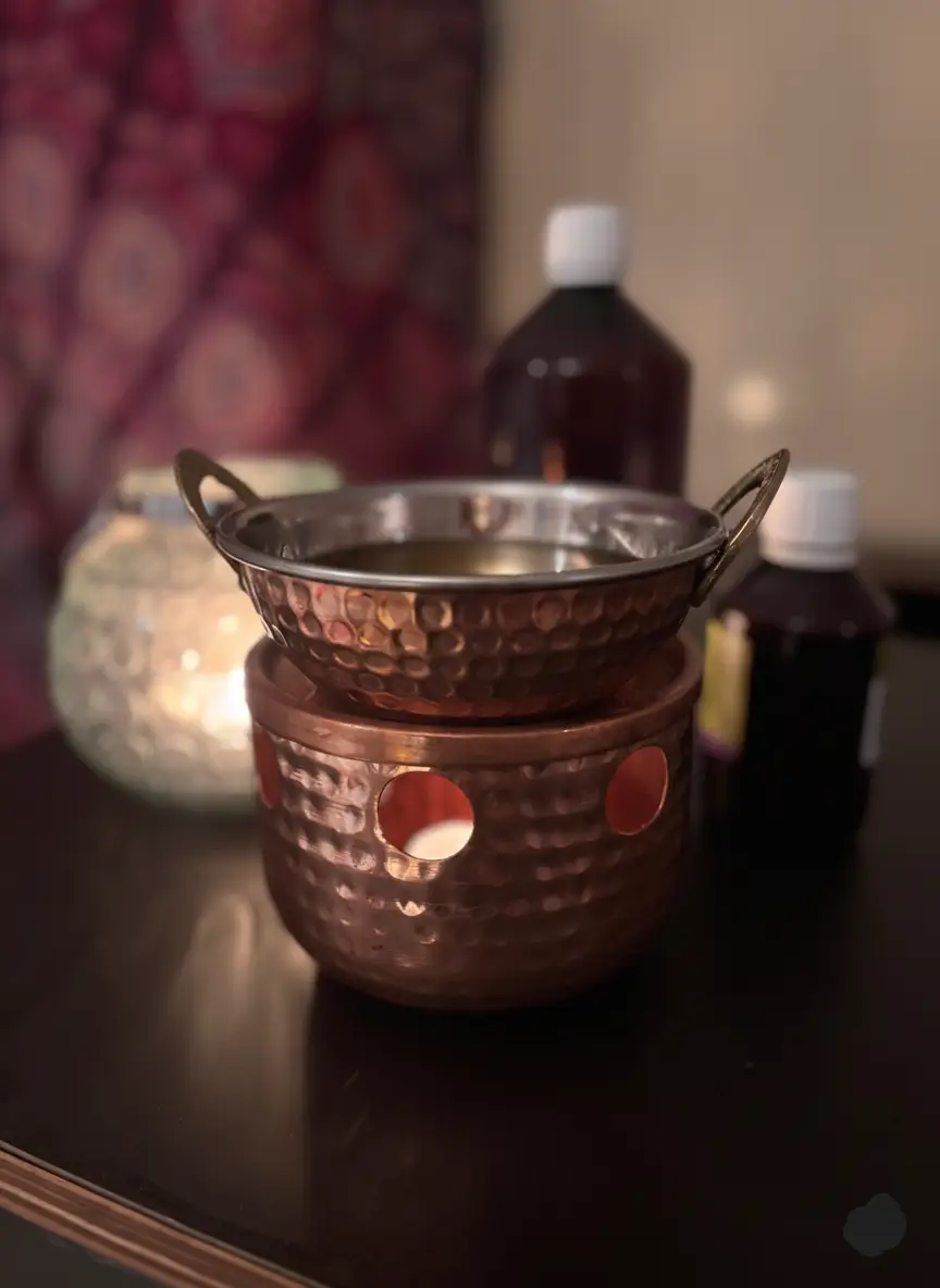 abhyanga massage met warme olie